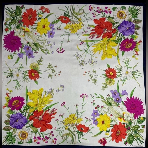 Gucci 100% Silk Scarf - Picture 2 of 6